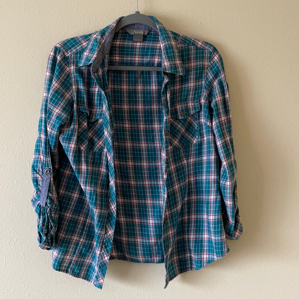 Natural Reflections button down casual top